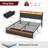 Ivy Bronx Bed Frames With Dustproof Storage Drawer, Ergonomic Hidden Storage Headboard With Charging Station, Upholstered Led Platform Bed, No Box Spring Needed, Easy Assembly-187485670