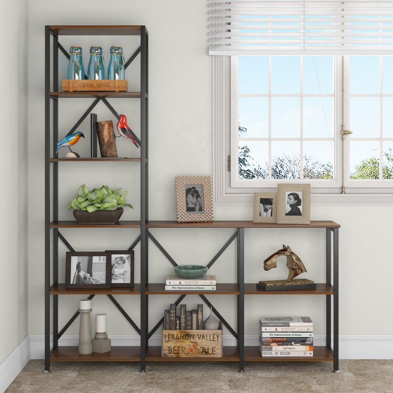 Étagère en fer H 70,86 "x l 59" Benco, Brun / noir