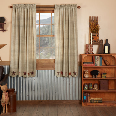 Abilene Star 100% Cotton Solid Color Room Darkening Rod Pocket Curtain Panels