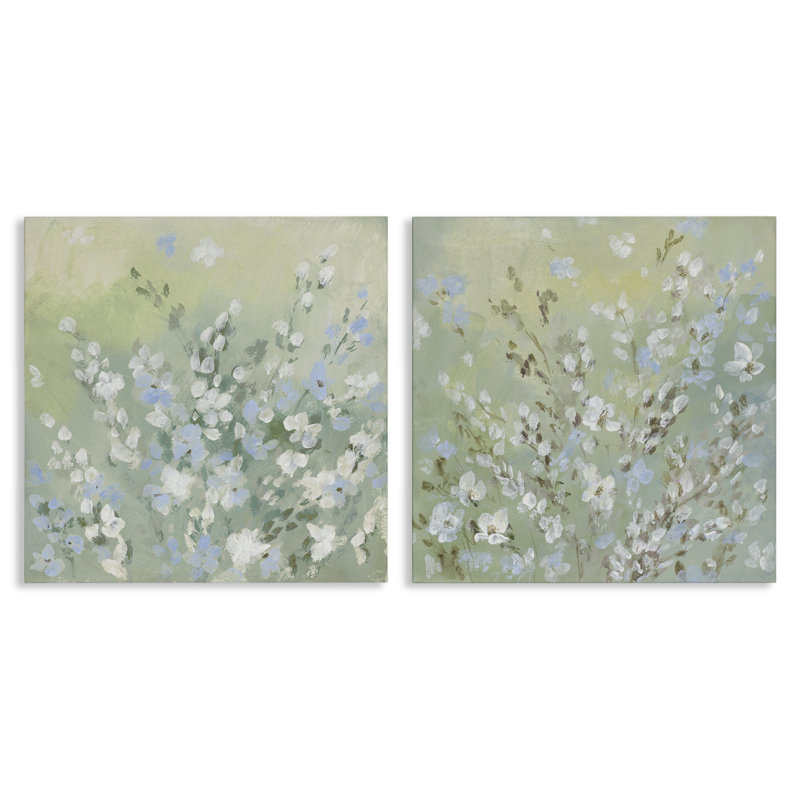 Ensemble d'art mural sur toile Wispy Willows Blooms 2 par Lanie Loreth, H 17 po x l 17 po