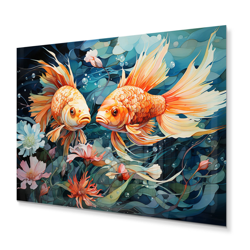 «Fishing Whimsical Waters I», reproduction sur métal, H 12 po x l 20 po x P 1 po