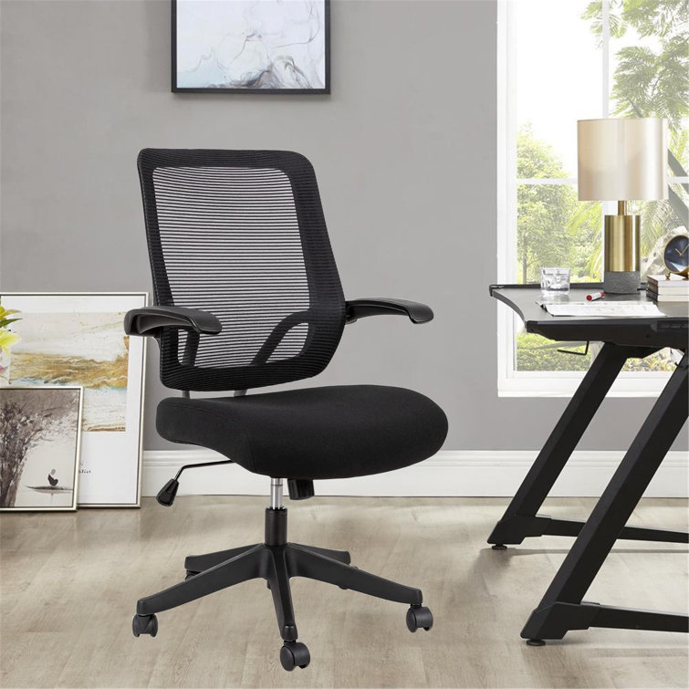 Kristinn Office Ergonomic Desk Chair Mesh Task Chair with Lumb Inbox Zero Frame Color: Black, Upholstery Color: Black