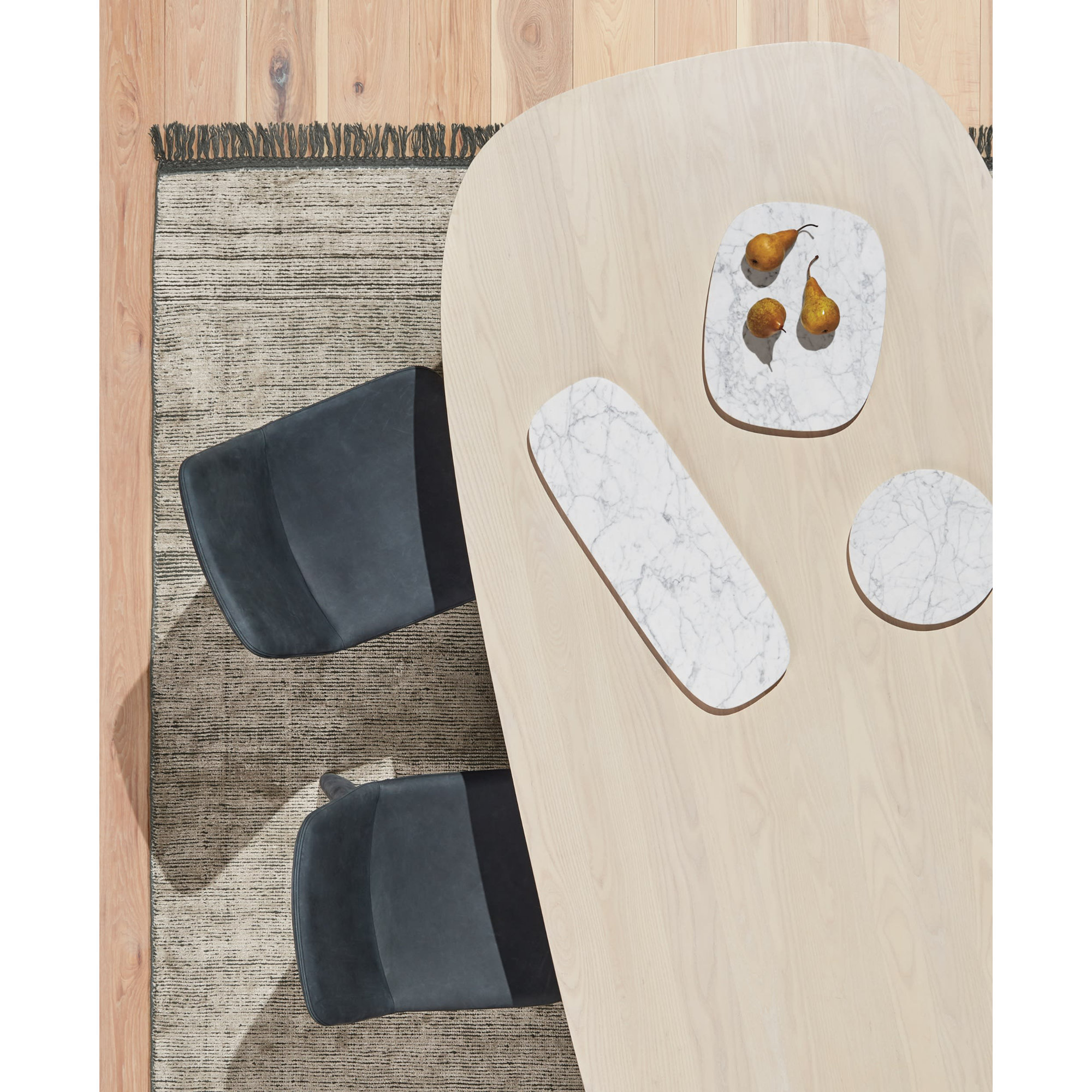 Good Times Oval Dining Table, 45" W x 100" L, Whitewashed Ash