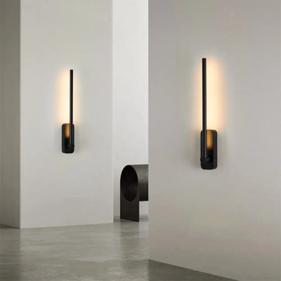 Luminaires muraux rechargeables avec télécommande - Lampes à DEL pour la chambre à coucher - Luminaires magnétiques sans fil à pince - Intensité réglable 3ct