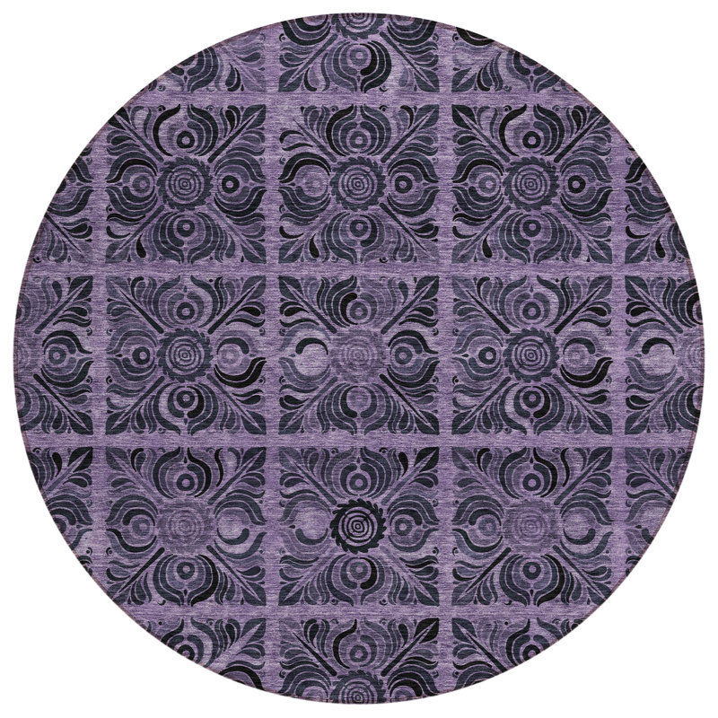  Malek Area Rug, Round 8'
