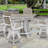 Square Outdoor Dining Table Umbrella Hole , 44 " W 44 " D-87332322
