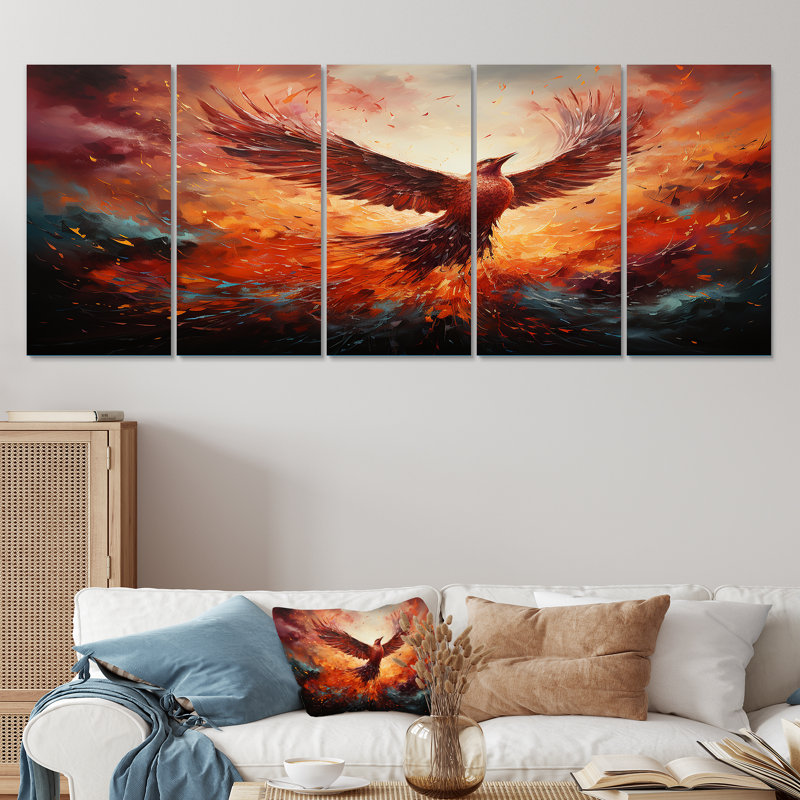 5 pièces, art mural, H 28 po x l 60 po