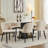 Wooden Dining Chairs Set of,Modern Fabric Upholstered Dining Room Chair, Large Dining Room Kitchen Chairs with High Back and Deep Seat-118036636-118036633