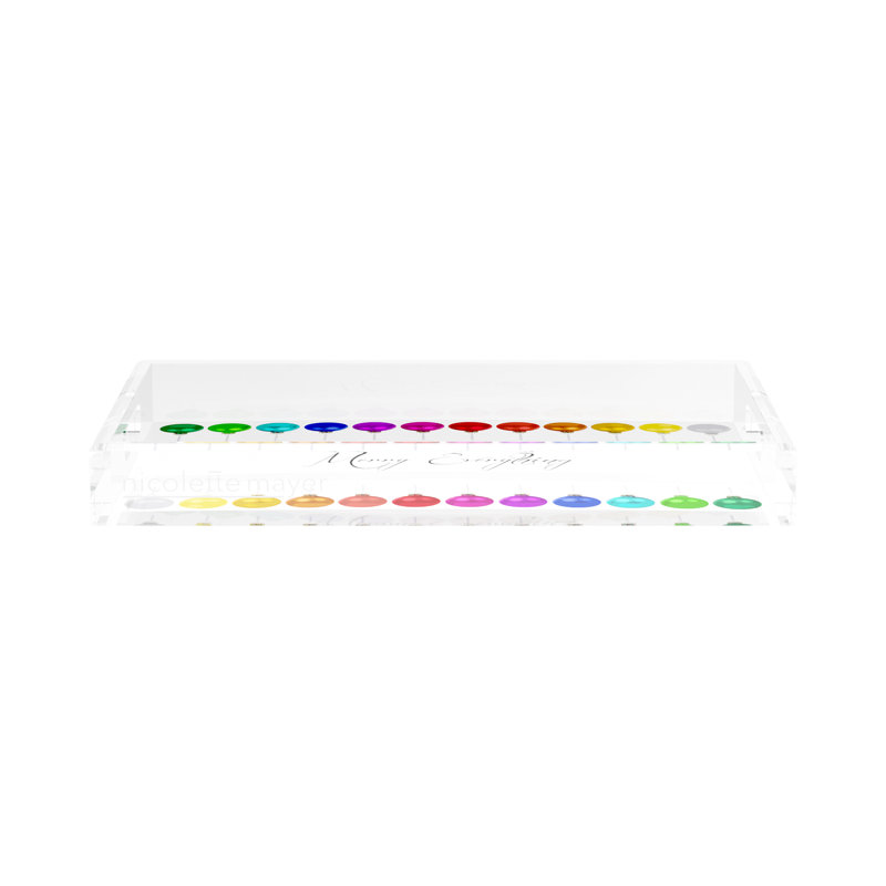 Acrylic Decorative Tray, 17"W x 10.5"D x 2"H