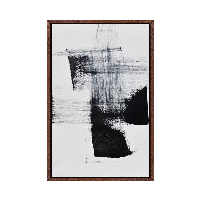 Barely Holding On To Smoke II by Christian Klingeler - Print on Canvas, Classic Brown Wood Framed Canvas