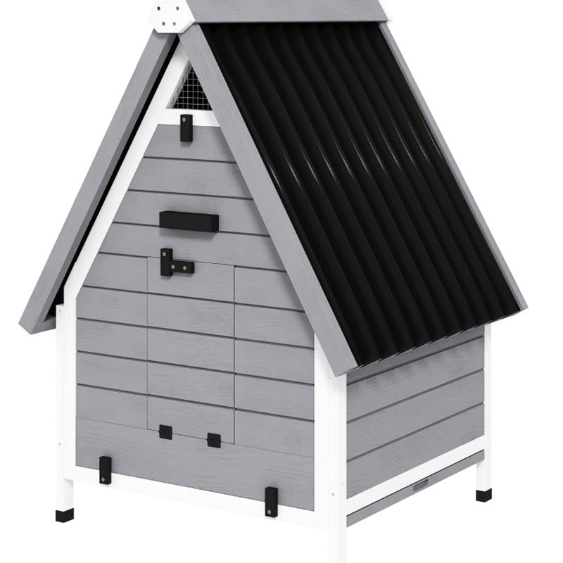 Niche pour animaux toutes saisons pour volaille, avec une double porte d'entrée et un poulailler personnalisable avec porte, une boîte amovible et un perchoir