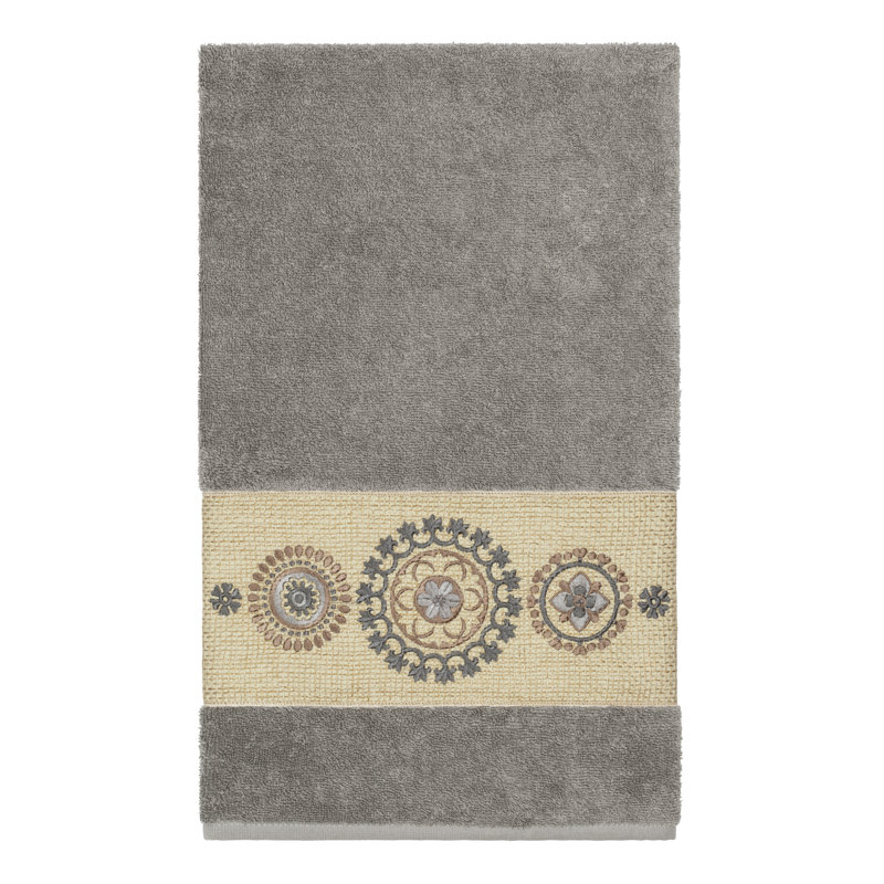 Isabelle Turkish Cotton Midweight Bath Towel, Dark Gray
