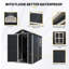 Remise de rangement extérieure en plastique 4 pi x 6 pi avec plancher, noir-119307117-119307115