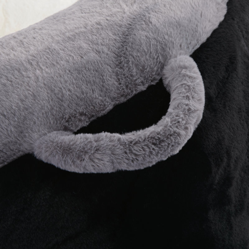 Fauteuils à billes surdimensionnés, aucun assemblage requis, Noir / Blanc / Gris