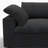  80" Black Linen Blend Modular Loveseat