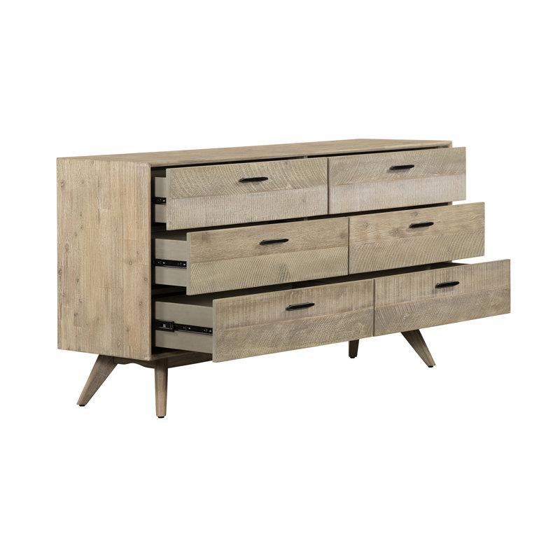 Byer 63'' W 6 - Drawer Dresser, Light Brown