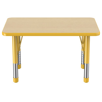 Rectangle T-Mold Adjustable Height Activity Table