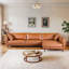 Canapé modulaire - Cuir végétalien cognac-782754633
