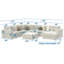 Canapé modulaire 6 pièces Ritzy (1 méridienne) et 1 repose-pieds de cocktail inclus-111700882