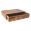 Boîte de rangement de bureau vintage en bois d'acacia massif, idéale pour ranger les bijoux et les accessoires.
