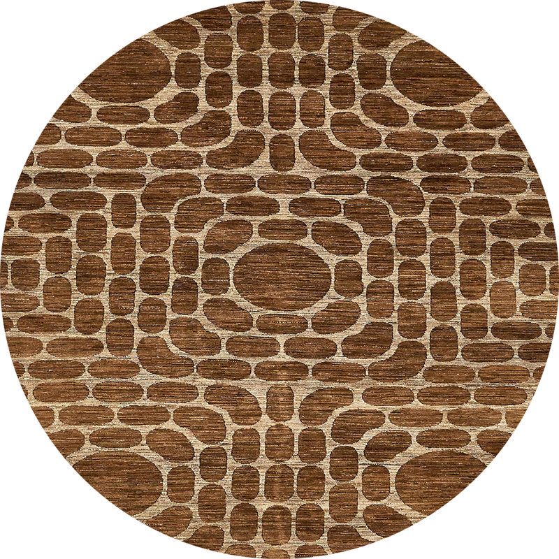 Abstract Indoor Rug, Round 8'