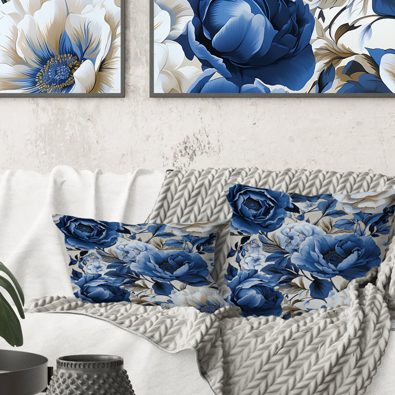 Coussin Blue, H 16 po x l 16 po