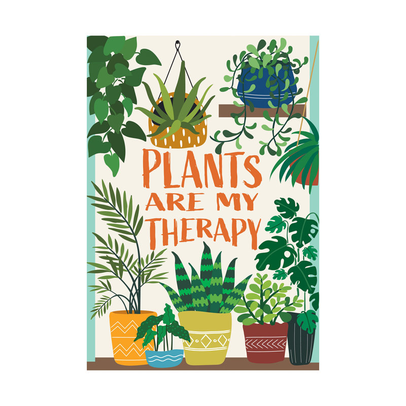 Drapeau de jardin Plants Are My Therapie