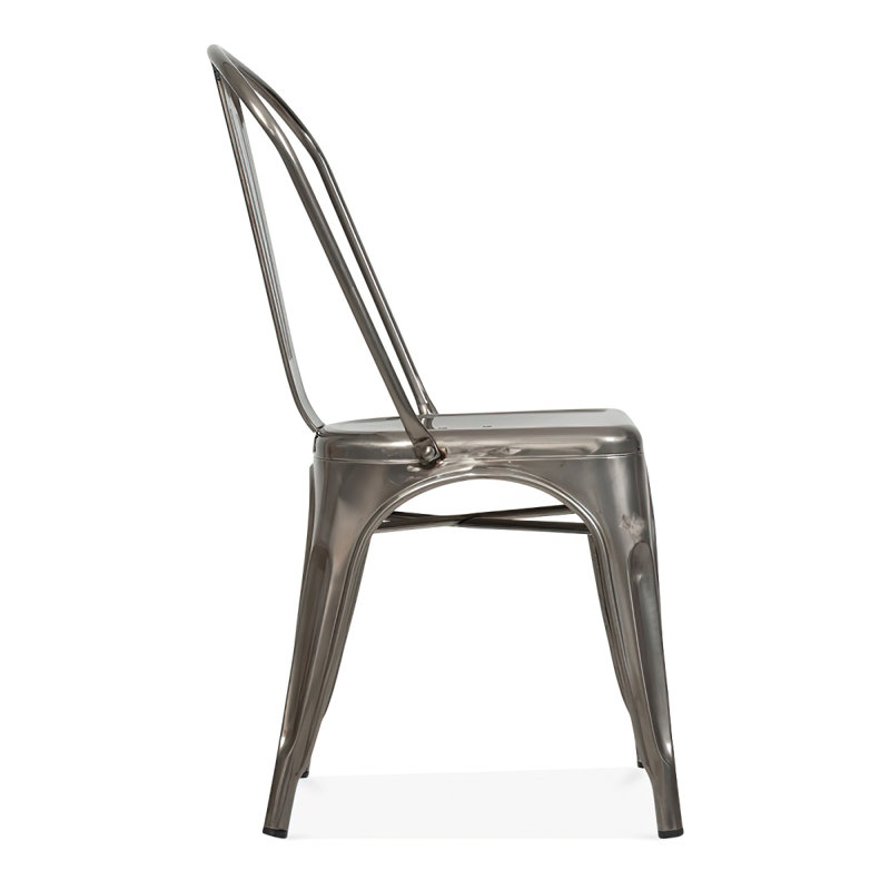 Chaise d’appoint empilable en acier