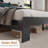 Farmhouse Platform Bed Frame with Storage Headboard, Wooden Bed Frame with Charging Station & Led Lights-754512497
