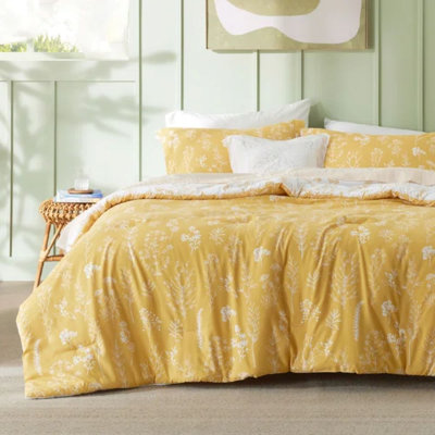 Best Seller Bedsure Comforter Set Reversible Cute Floral Bedding, 89GSM