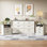 Ensemble de chambre à coucher 3 pièces, commode 6 tiroirs et tables de chevet 2 tiroirs