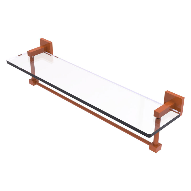 Tablette de meuble-lavabo en verre avec barre à serviettes intégrée Montero Collection Montero, H 5,3 po x l 22 po x P 5,7 po