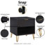 Table de chevet cannelée 20 po Dumbo en noir (table de chevet uniquement)-1489506561
