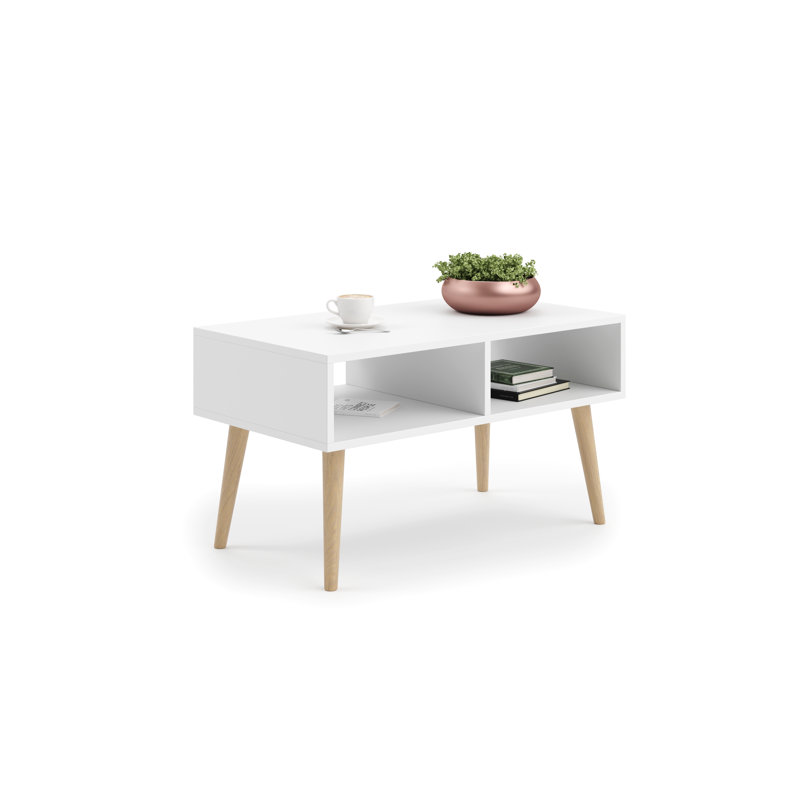 Rider Four Leg Coffee Table, White