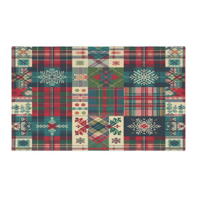 Highland Plaid Weave Braided Rug