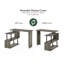 Dontay L-Shape Computer Desks with Side Shelves-890509726