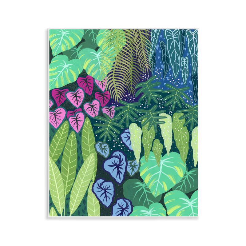 Plaque murale nuage forêt tropicale, design par Courtney Haley