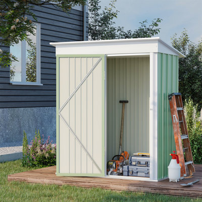 Bouzoun 5 ft. W x 3 ft. D Metal Pent Tool Shed