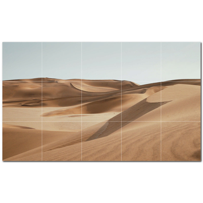 Murale décorative en céramique satinée 8 po x 8 po Desert Photo