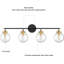 Luminaire de salle de bain industriel avec globes en verre transparent, finition noire matte, applique murale de style rétro pour miroir Ralbay, douille E12 (ampoules non incluses)-2144378593-2144378592-2144378620