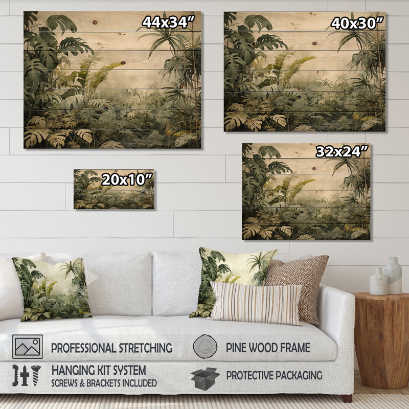 Panneaux de décoration murale Kent - Paysages en bois, H 24 po x l 32 po