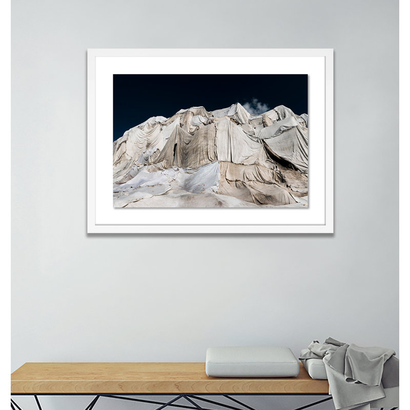 Behind the Cold Veil II Framed Photographic Print, 34" H x 48" W x 2.5" D, White