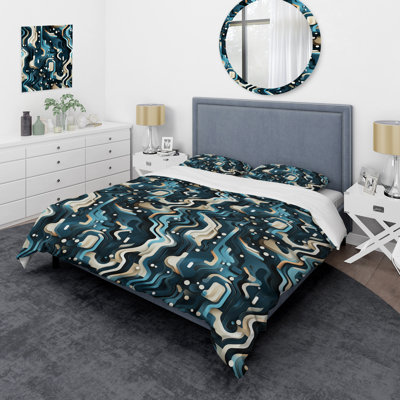 Literie matricielle bleu sarcelle et blanche