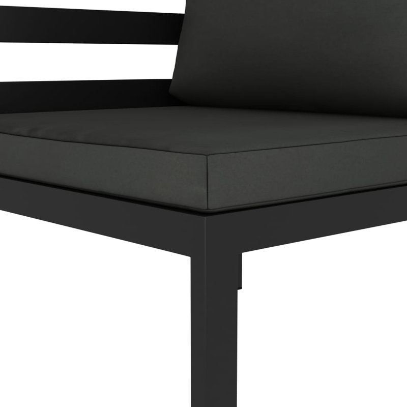 Ensemble modulaire de patio carré de 27,6 po de largeur avec coussins