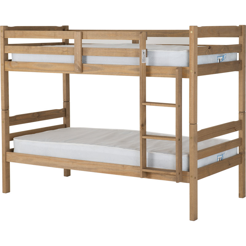 Alfano Single (3') Standard Bunk Bed, Natural Wax