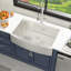 L 30 po x l 21 po Framhouse / tablier d'évier de cuisine à cuve simple en acier inoxydable avec accessoires-121727121
