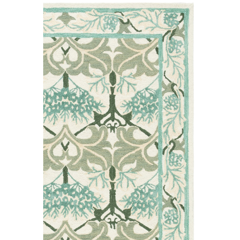 Earthly Treasures Hand Tufted Wool;Cotton;Viscose Geometric Indoor Rug, Runner 2'3" x 8'
