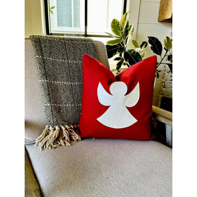 Housse de coussin Red Christmas Angel
