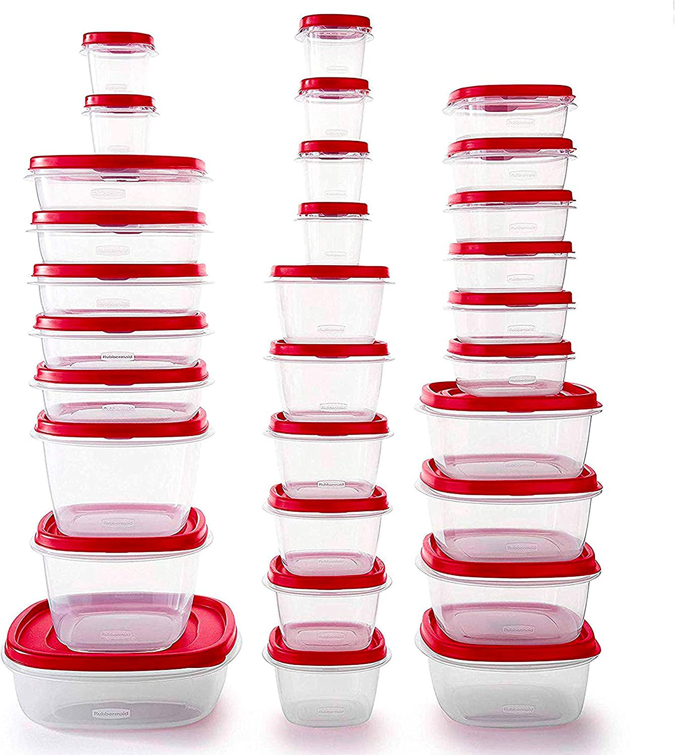ColorLife 60-Piece Food Storage Containers With Lids, Salad Dressing And  Condiment Containers, And Steam Vents, Microwave And Dishwasher Safe, Red