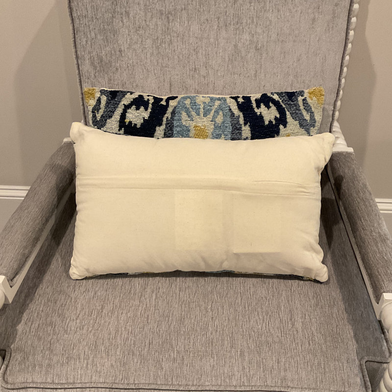 HERAT ORIENTAL Handmade Chenille Throw Pillow, Abstract, White